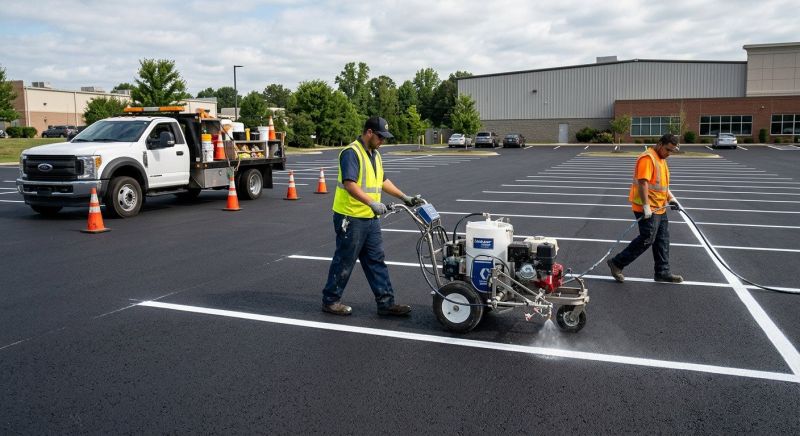 Asphalt Striping in Roswell, GA