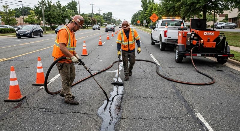 Asphalt Crack Sealing in Greenville, SC