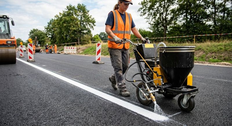 Commercial Asphalt Painting in Roswell, GA