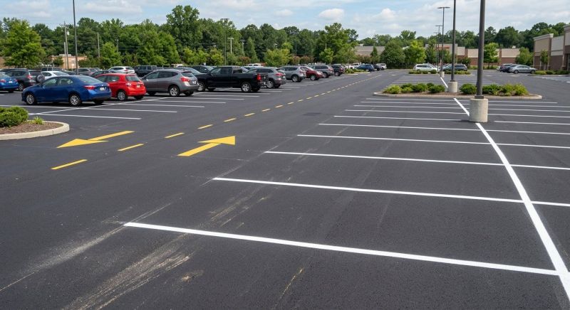 Concrete Parking Lot Striping in Alpharetta, GA