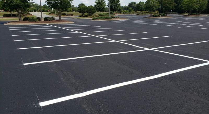 Concrete Parking Lot Striping in Alpharetta, GA