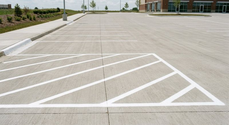 Concrete Parking Lot Striping in Suwanee, GA